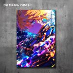 Kurapika custom metal print featuring vibrant Hunter x Hunter anime artwork