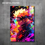 Naruto custom metal print featuring vibrant anime artwork