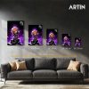 Anya custom metal print with vibrant anime artwork
