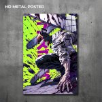 Chainsaw Man custom metal print with vibrant anime artwork