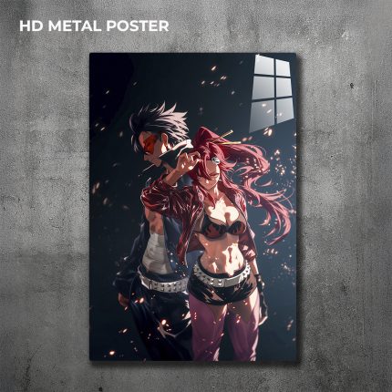 Simon & Yoko custom metal print with vibrant anime artwork