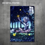 Killua zoldyck custom metal print with vibrant anime artwork