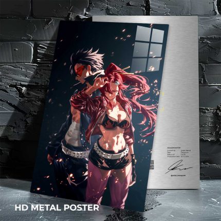 Simon & Yoko custom metal print with vibrant anime artwork