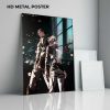 Eren & Mikasa custom metal print with vibrant anime artwork