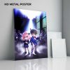 Anya & Conan custom metal print with vibrant anime artwork
